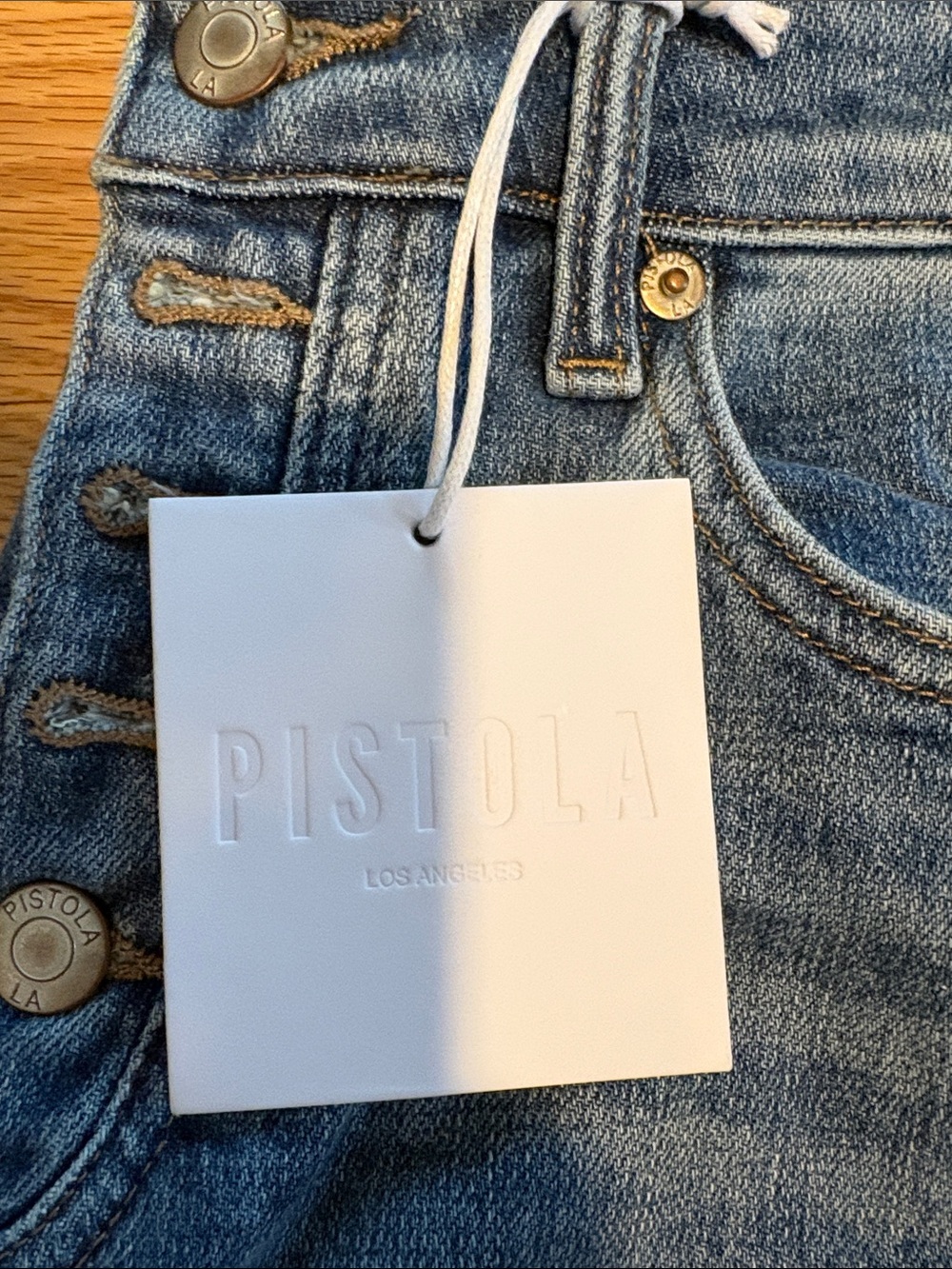 pistola Blue High-Rise Button-Fly Jeans - Picture 2 of 6